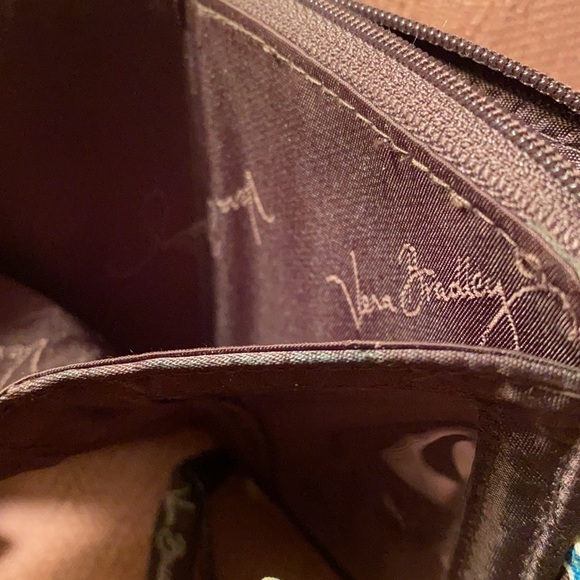 Vera Bradley Retired Java Blue pattern Mini Zip Wallet / Coin Purse. - Picture 4 of 6